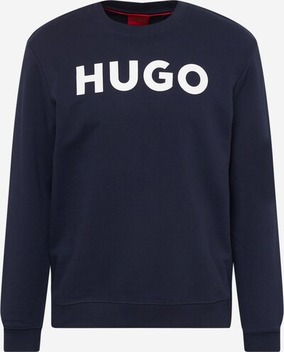 HUGO Sweat-shirt 'Dem' en bleu foncé / blanc, Vue avec produit