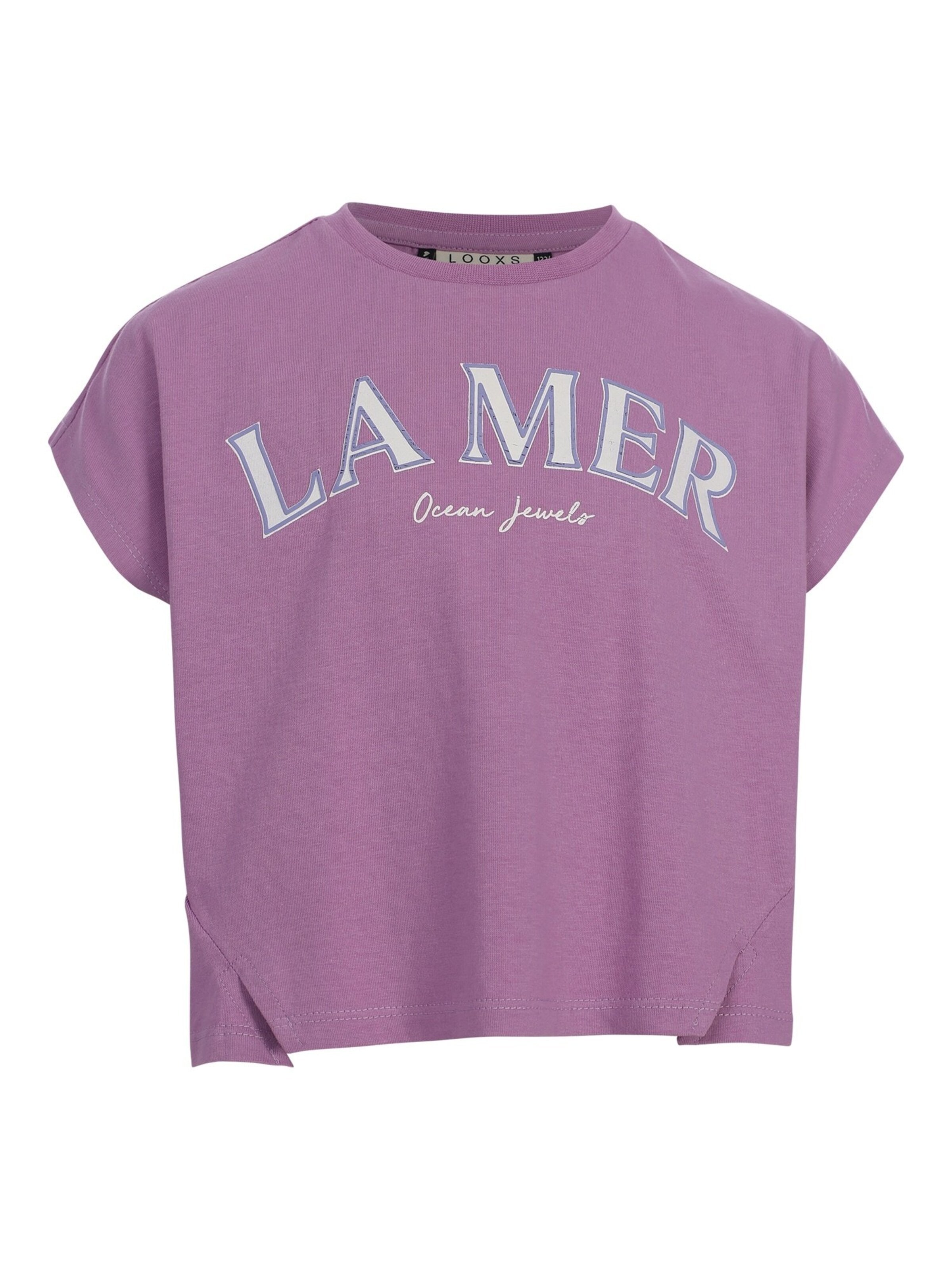 T-Shirt Looxs Revolution en violet : devant