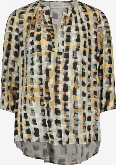 Cartoon Blouse in de kleur Crème / Smoky blue / Bruin / Pastelgroen / Zwart, Productweergave