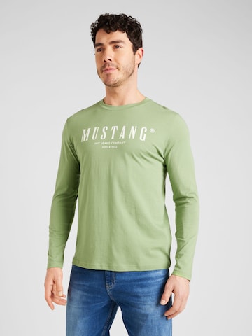 Maglietta 'ASHEVILLE' di MUSTANG in verde: frontale