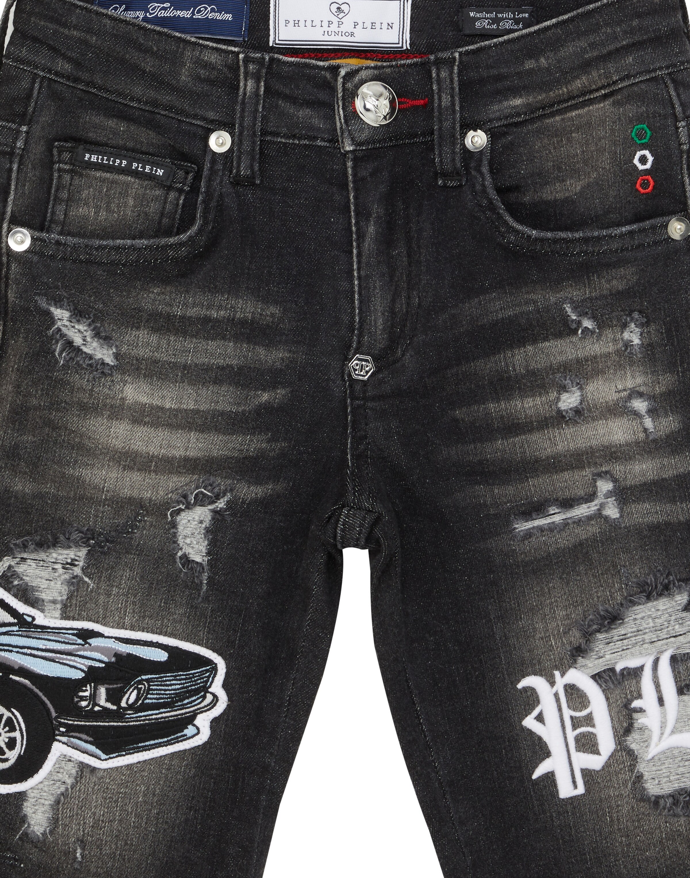 Philipp Plein Regular Shorts  'Racing' in Schwarz