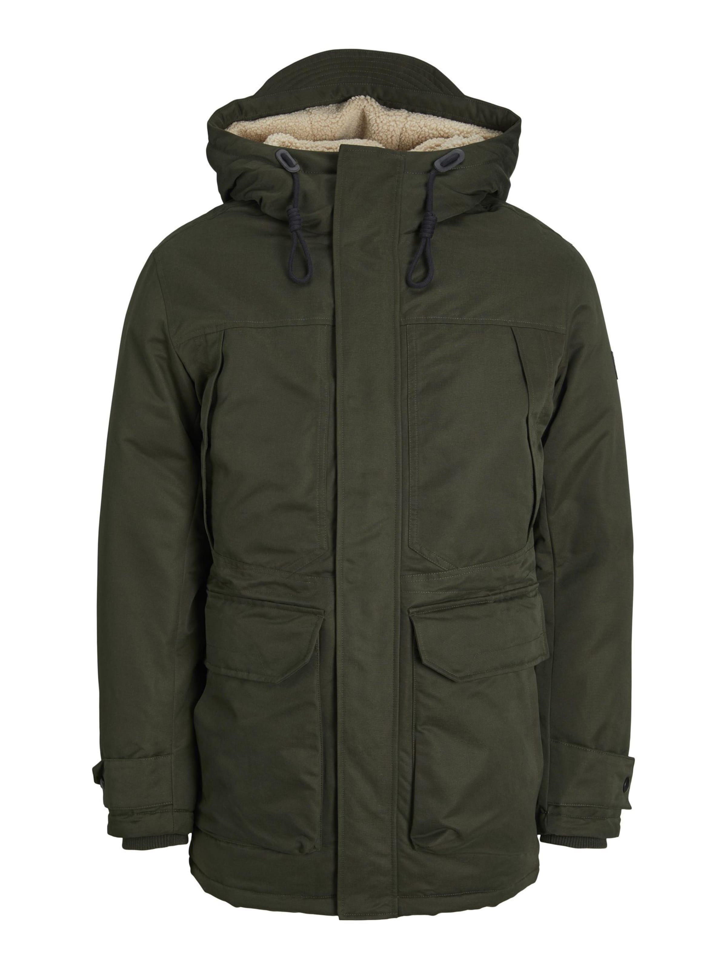 Parka invernale 'JJEClip' di JACK & JONES in verde: frontale