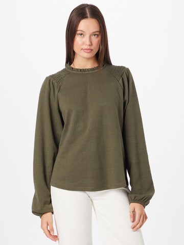 PULZ Jeans Blouse 'AMRA' in Green: front