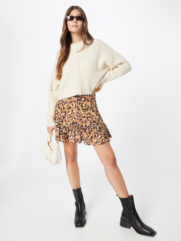 Colourful Rebel Skirt 'Carey' in Brown