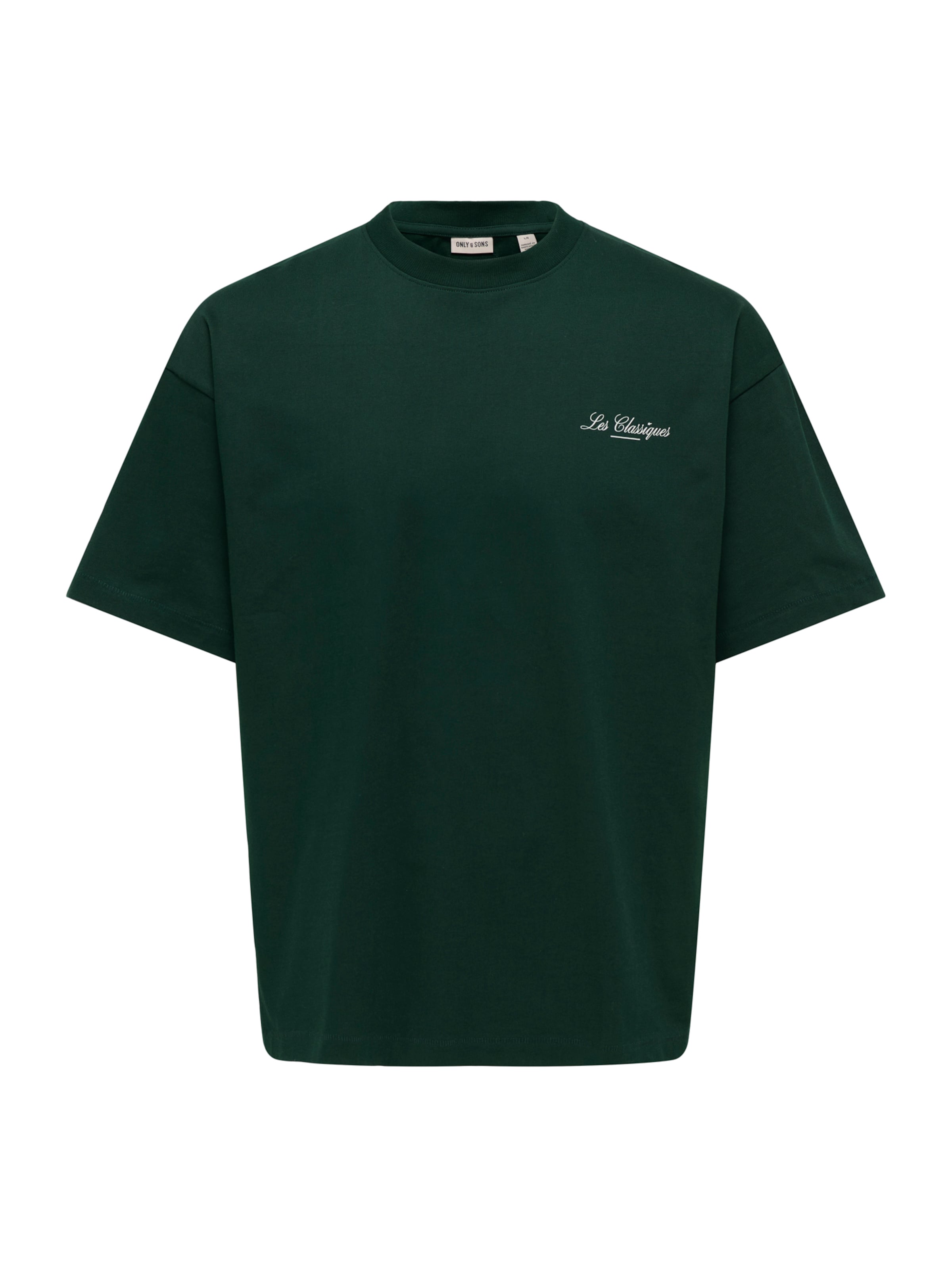 Only & Sons Camiseta 'ONSLES CLASSIQUES' en pino / blanco, Vista del producto