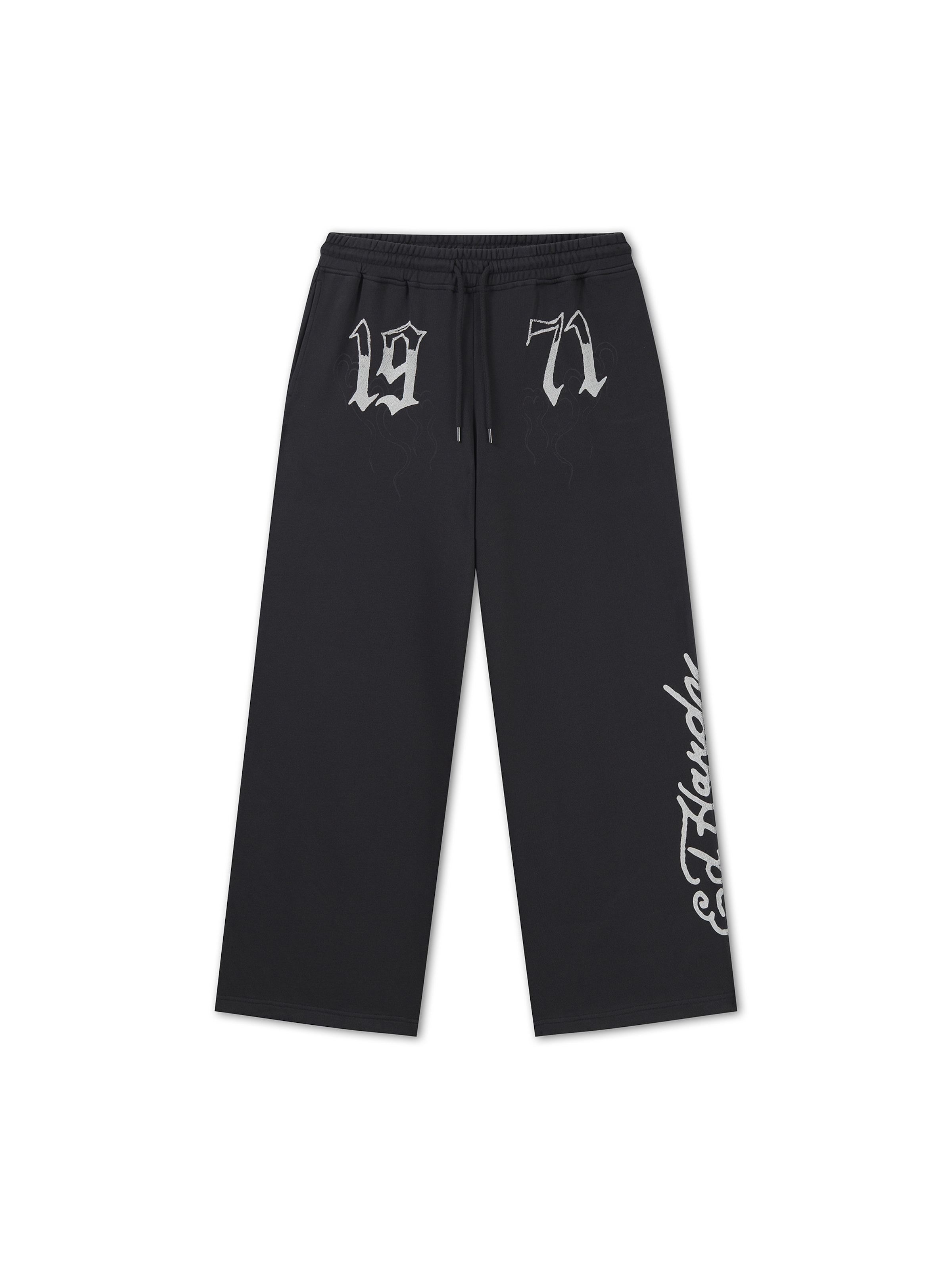 Ed Hardy Wide Leg Bukser i sort: forside