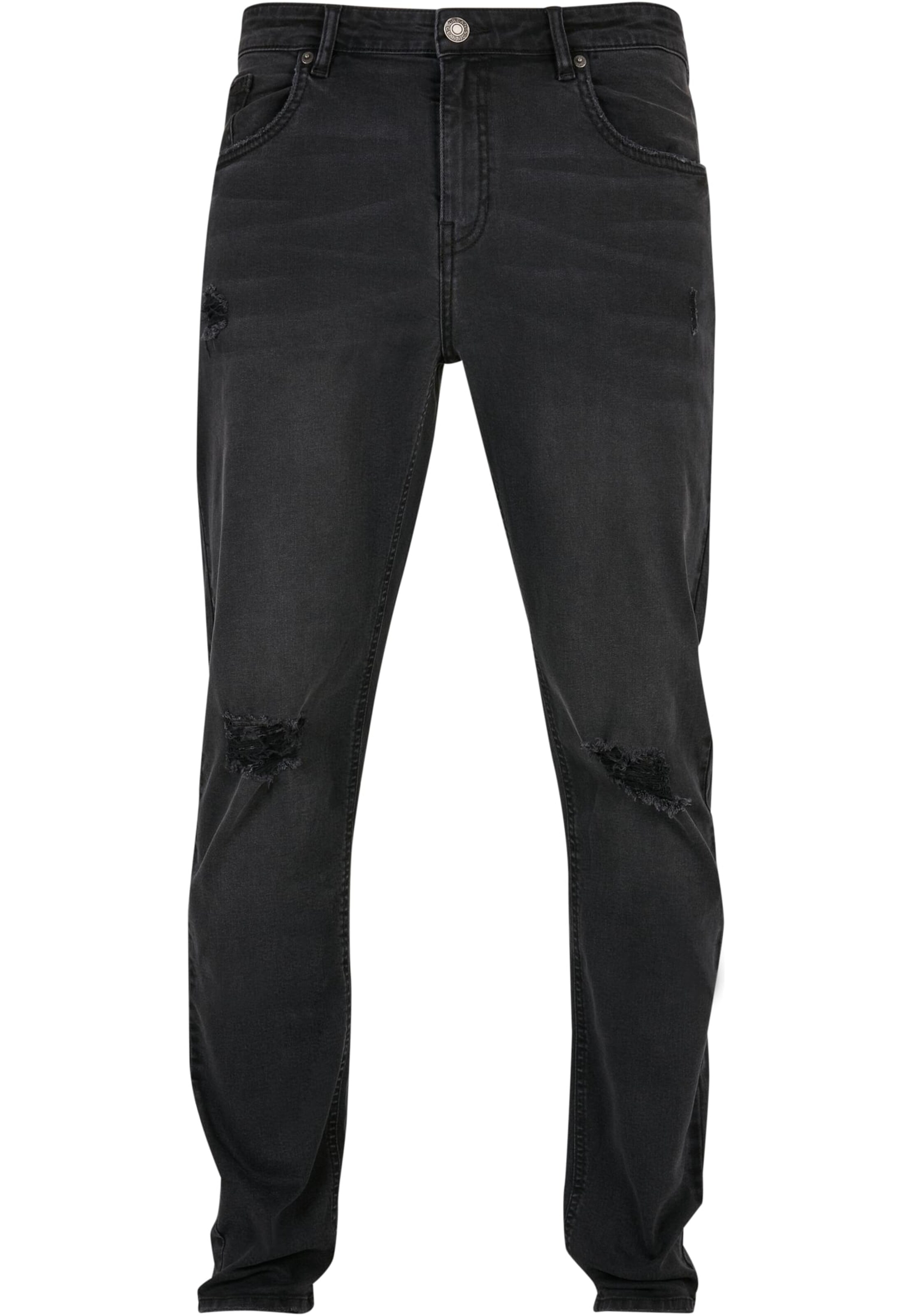 Urban Classics Slimfit Jeans i svart: framsida
