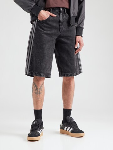 ADIDAS ORIGINALS Loosefit Jeans 'Adicolor Firebird' i svart: framsida