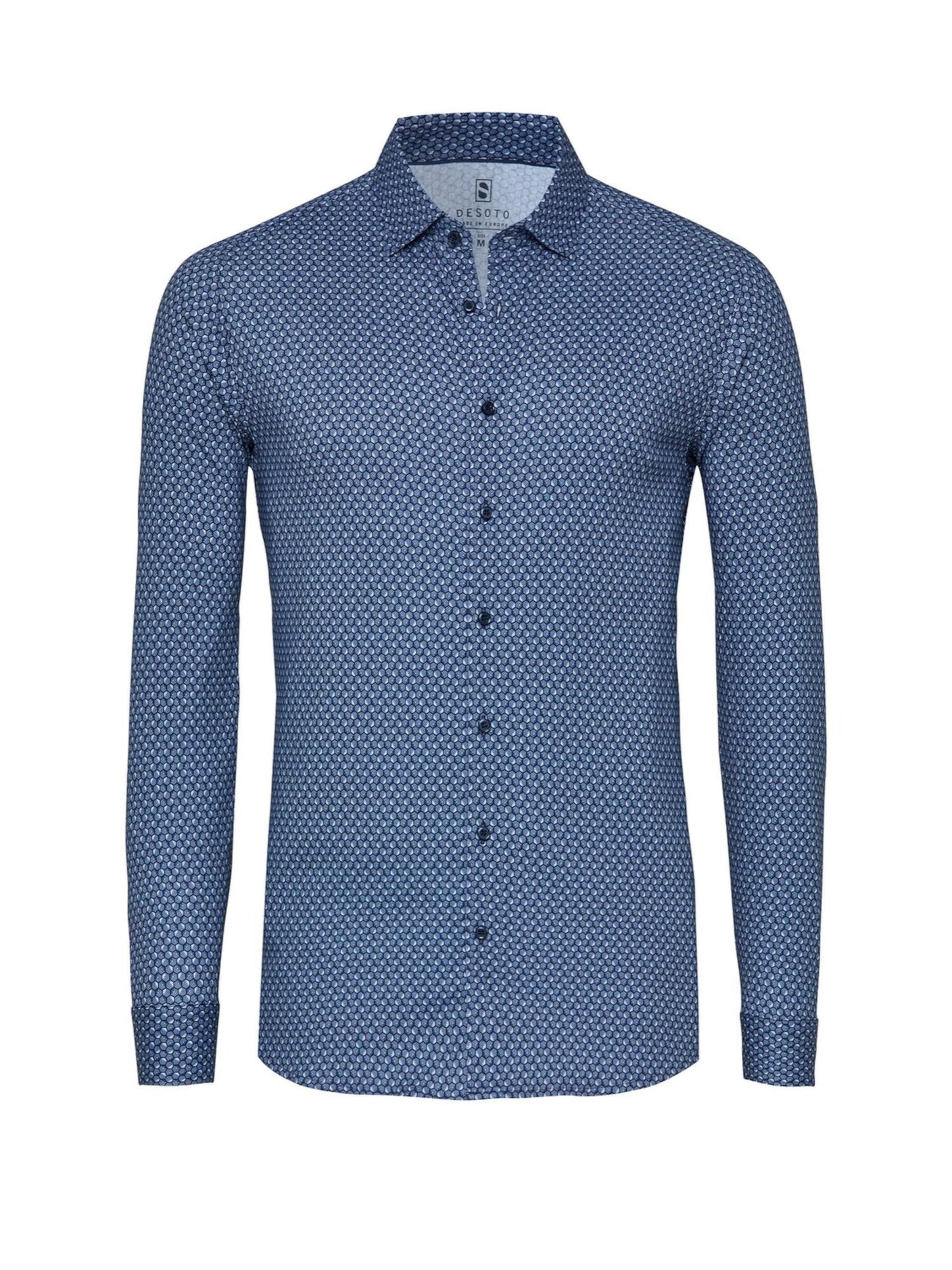 DESOTO Slim fit Overhemd in Blauw: voorkant
