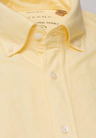 ETERNA Regular fit Button Up Shirt in Yellow