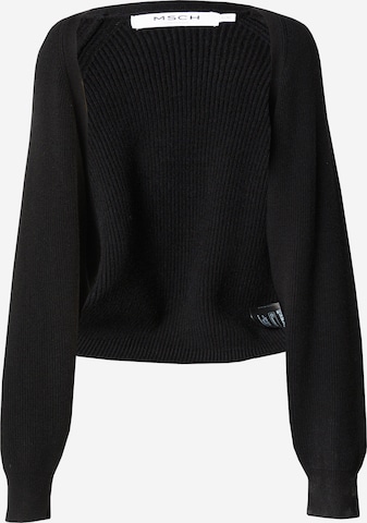 MSCH COPENHAGEN Knit cardigan 'Acentia Rachelle' in Black: front