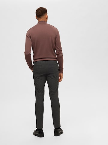 Slimfit Pantaloni chino 'SLHRobert' di SELECTED HOMME in grigio