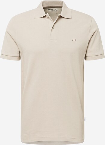 SELECTED HOMME T-shirt 'DANTE' i beige: framsida