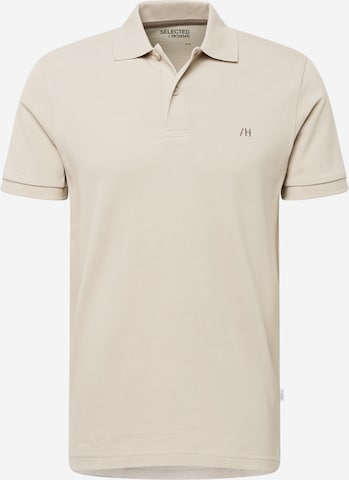 SELECTED HOMME T-shirt 'DANTE' i beige: framsida