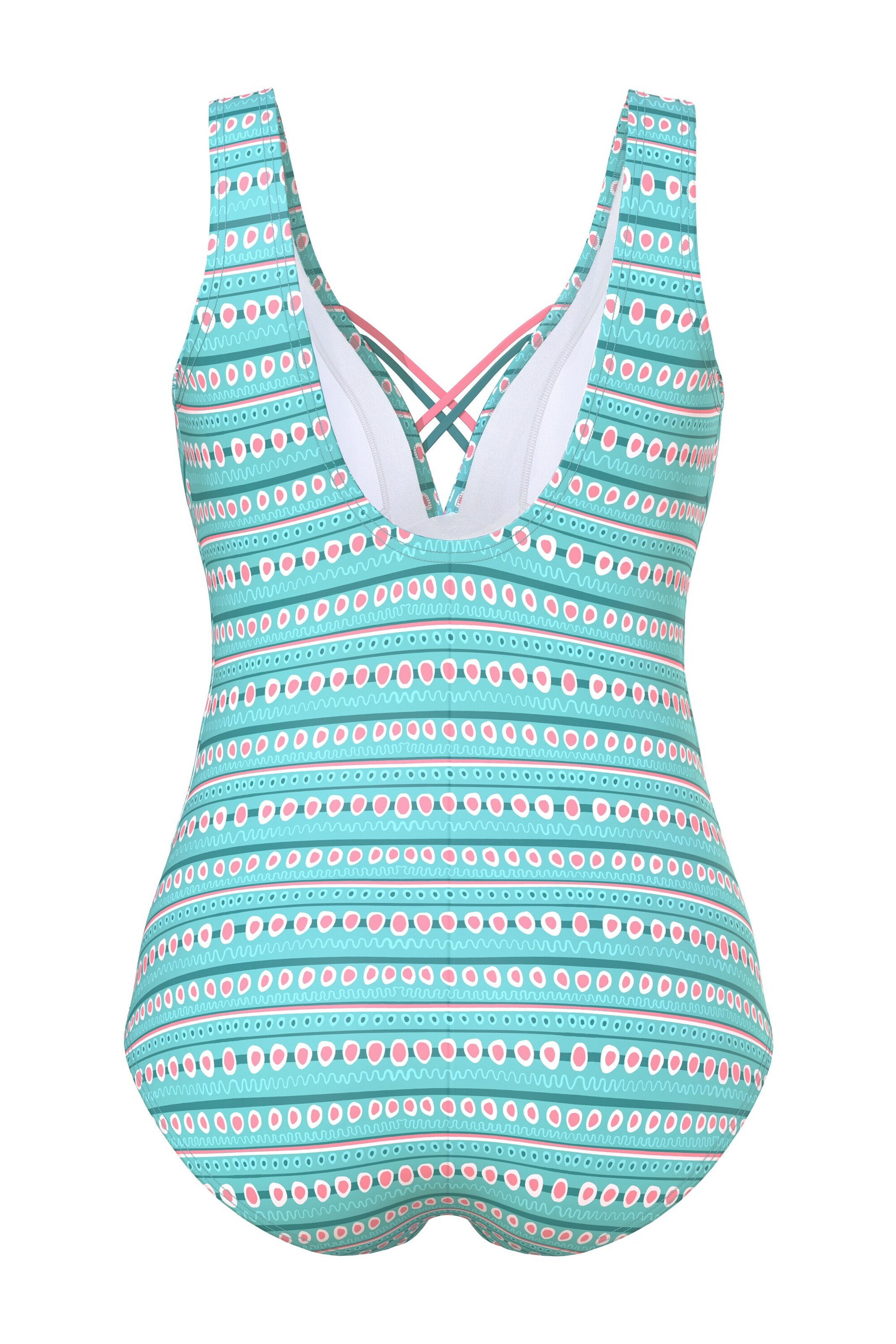 Ulla Popken Minimizer Badeanzug in Blau