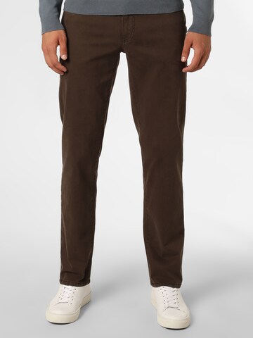 BRAX Regular Trousers 'Cadiz' in Brown: front