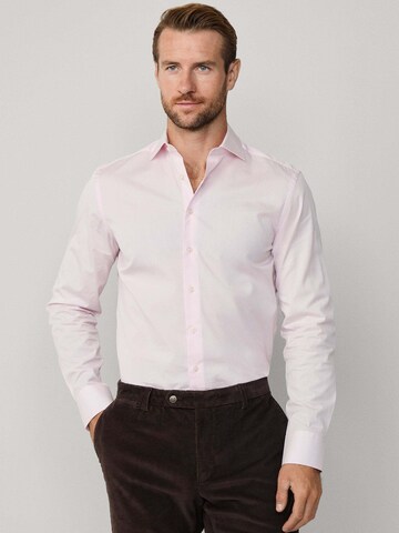 Coupe regular Chemise business Hackett London en rose : devant