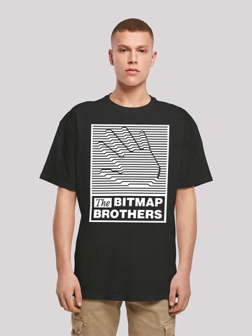 F4NT4STIC Shirt 'Bitmap Bros Retro Gaming SEVENSQUARED' in Schwarz: predná strana