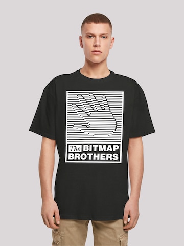 F4NT4STIC Shirt 'Bitmap Bros Retro Gaming SEVENSQUARED' in Black: front