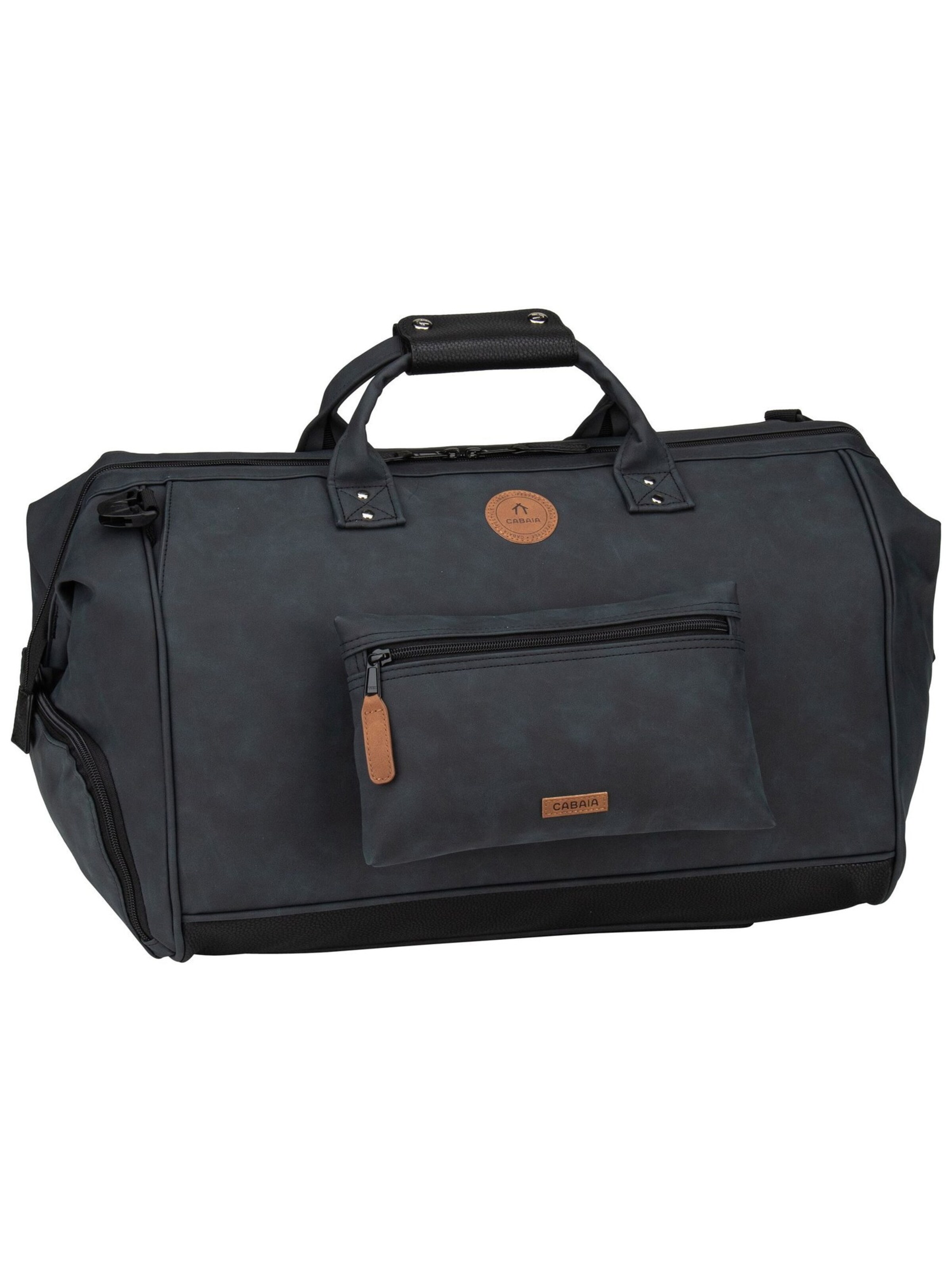 Cabaia Travel Bag 'V2 Vegan Nubuck' in Black: front