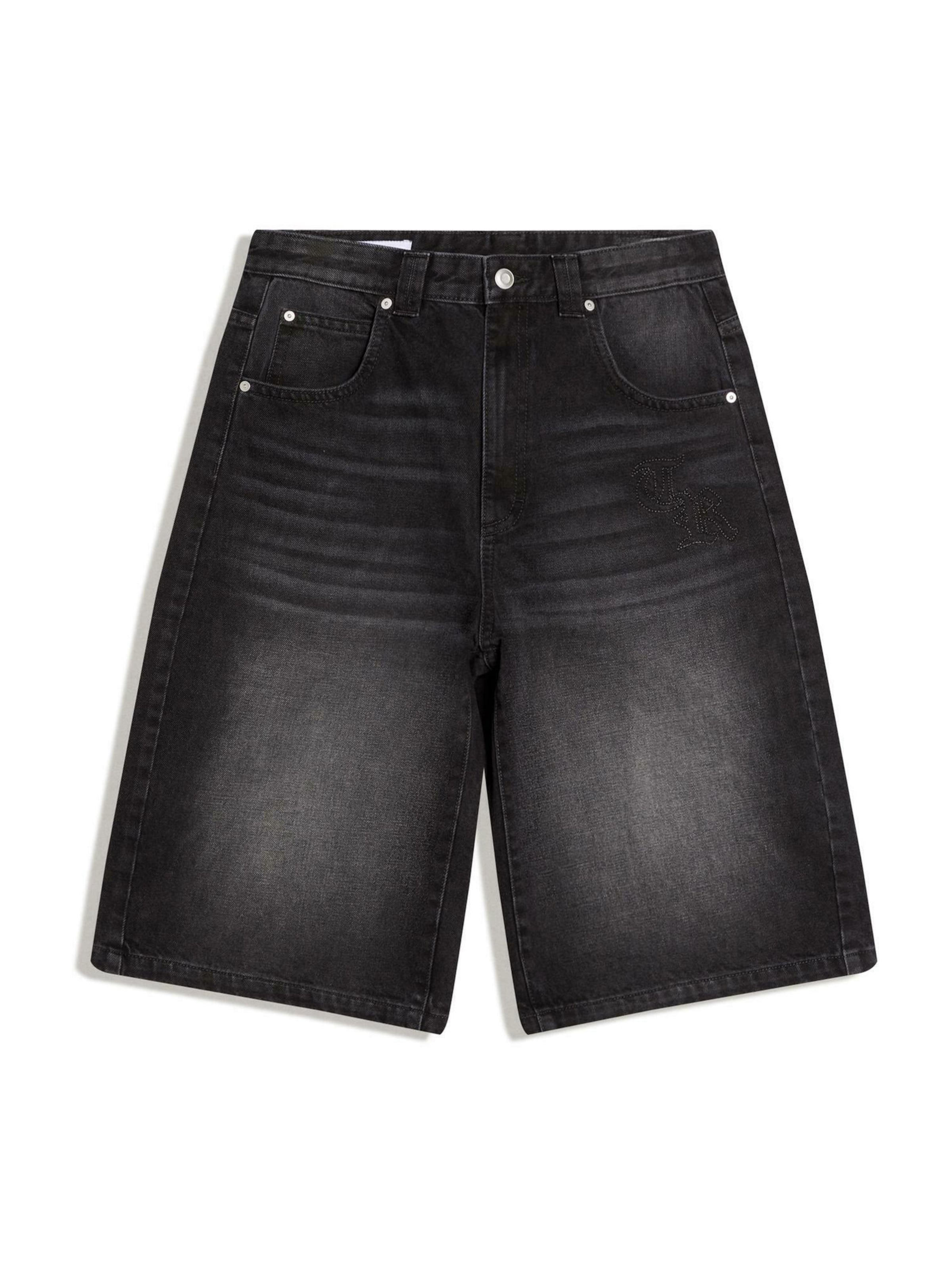 Bershka Trousers in Black: front