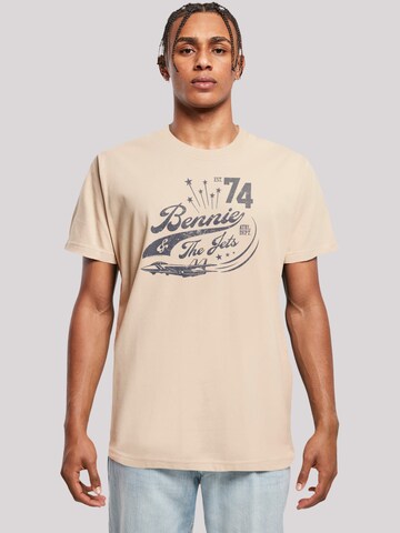 T-Shirt 'Elton John Bennie And The Jets' F4NT4STIC en beige : devant