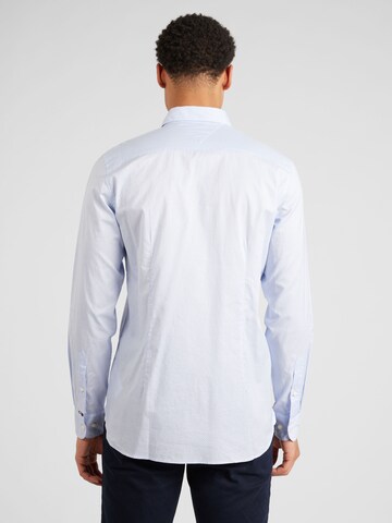 TOMMY HILFIGER Slim fit Button Up Shirt 'Flex' in Blue