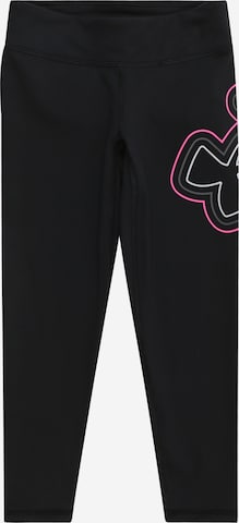 Skinny Pantaloni sport de la UNDER ARMOUR pe negru: față