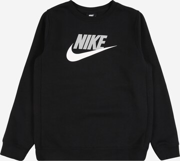 Nike SportswearSweater majica - crna boja: prednji dio