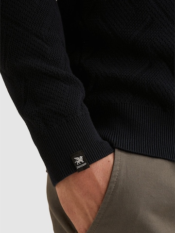 VANGUARD Sweater 'Pullover with crewneck and allover texture' in Blue