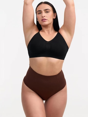 cfab (formerly creamy fabrics) Shapingtrosa 'Shaping-String mit hoher Taille' i brun