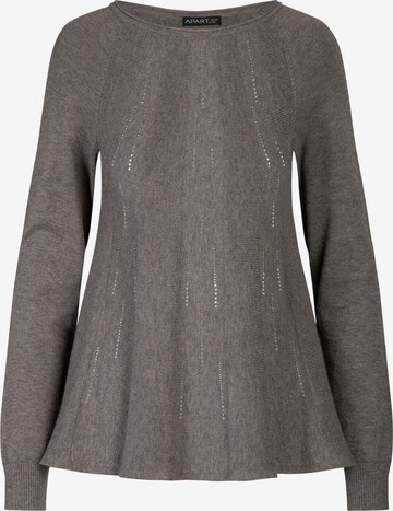 APART Pullover aus softer Viskose Mischung mit Kaschmir in Grau: front