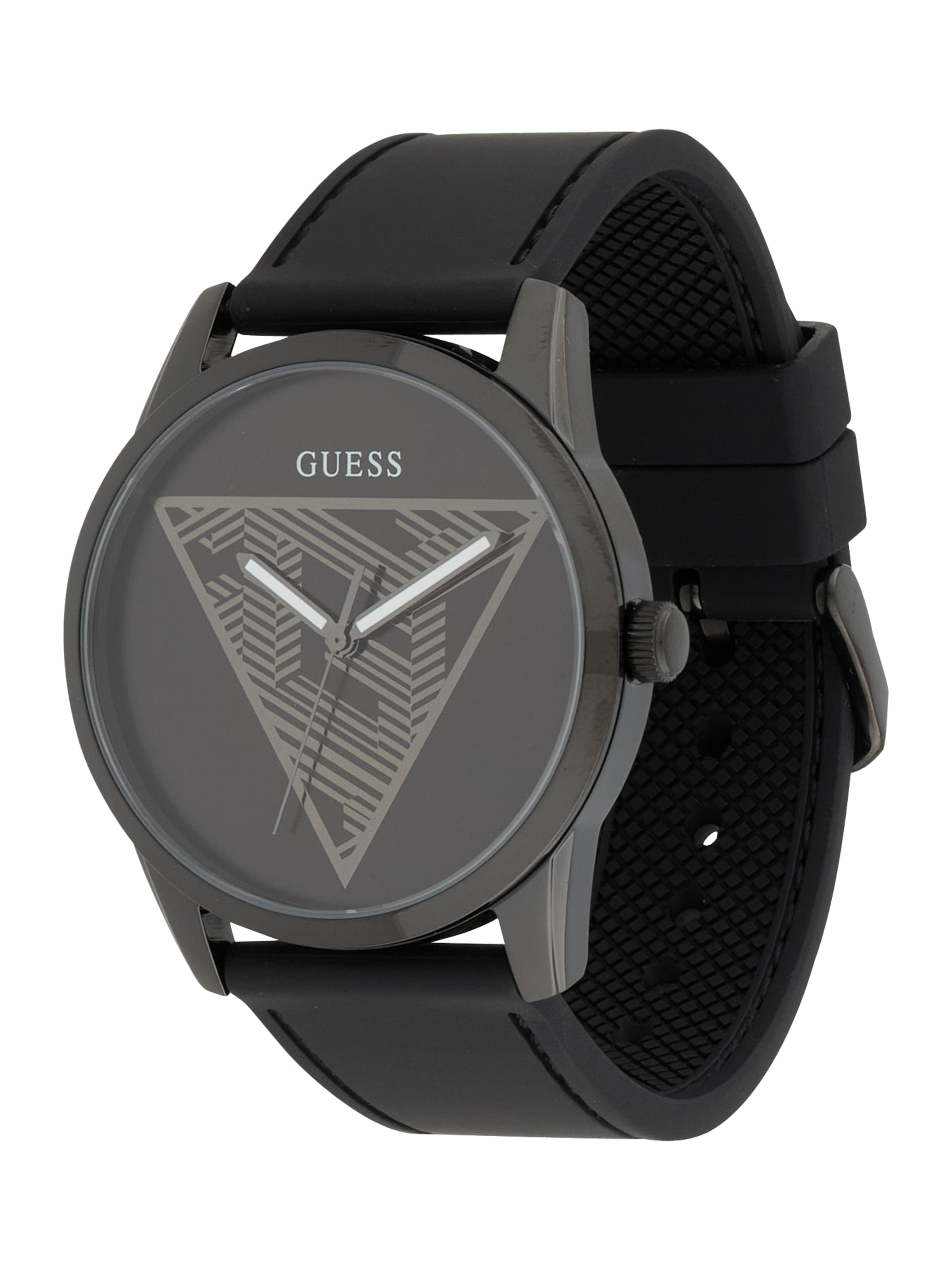 GUESS Analog klocka 'CLARK' i svart: framsida