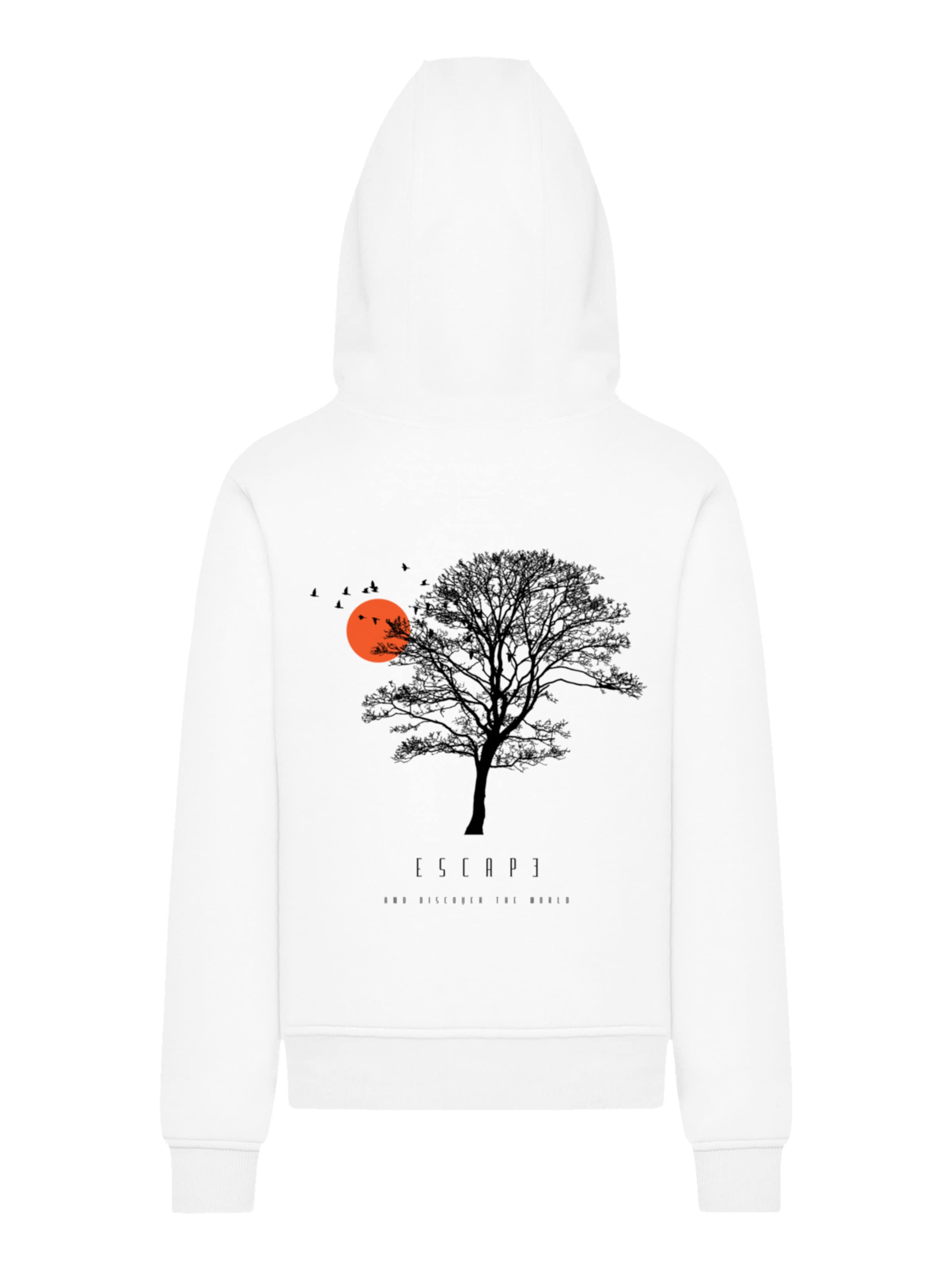 Pull-over 'Escape Discover the World Tree Birds' F4NT4STIC en blanc : devant