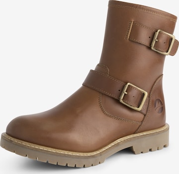 Travelin Boots in Brown: front