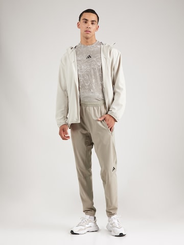 ADIDAS PERFORMANCE Regular Workout Pants 'D4T' in Grey