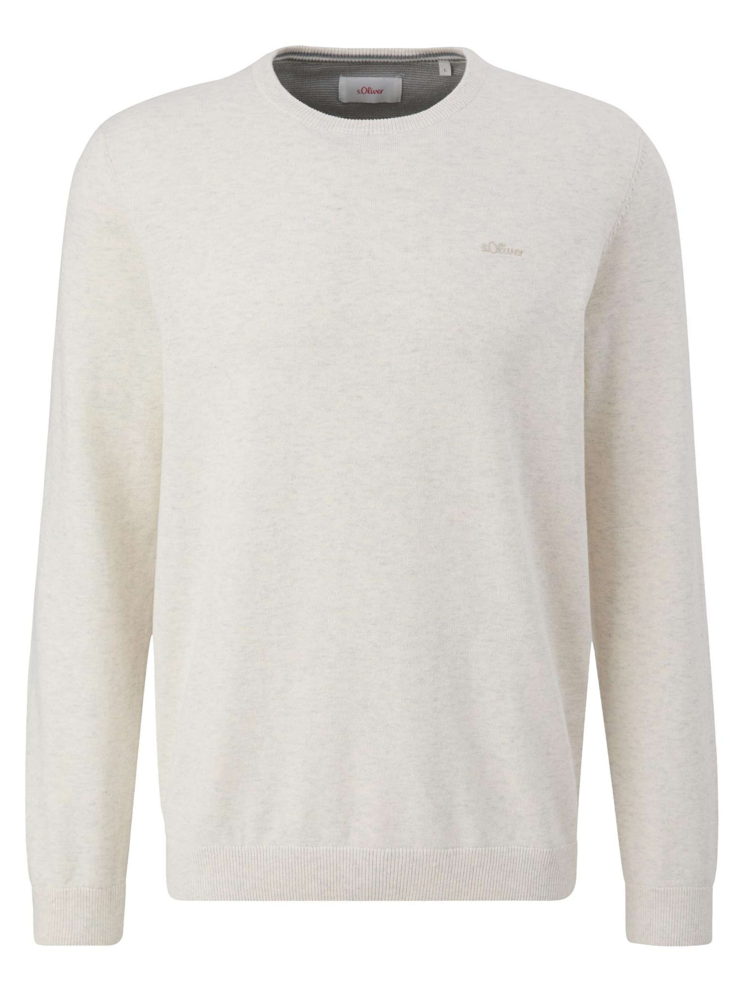 s.Oliver Pullover 'Basic'‌‌‌‌ in Weiß: Vorderseite