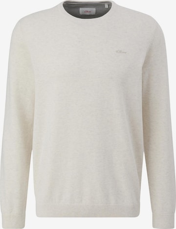 s.Oliver Pullover 'Basic' in Weiß: Vorderseite