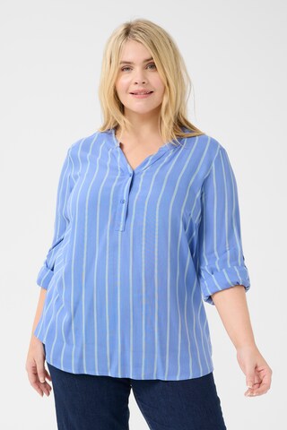 Camicia da donna 'KC Sida' di KAFFE CURVE in blu: frontale