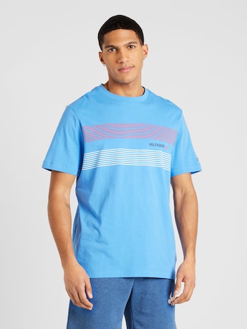 T-Shirt TOMMY HILFIGER en bleu : devant