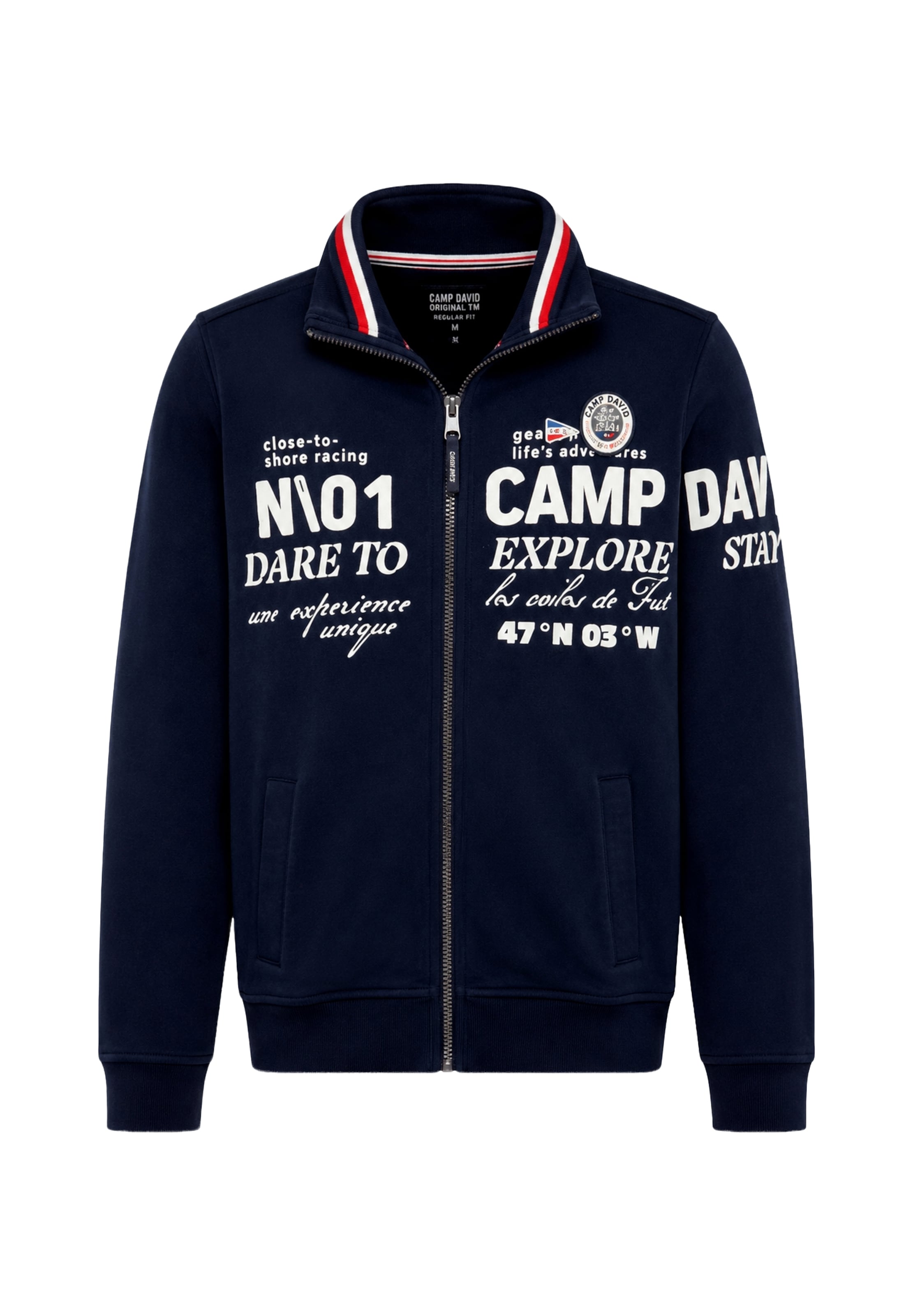 Giacca di felpa di CAMP DAVID in blu: frontale