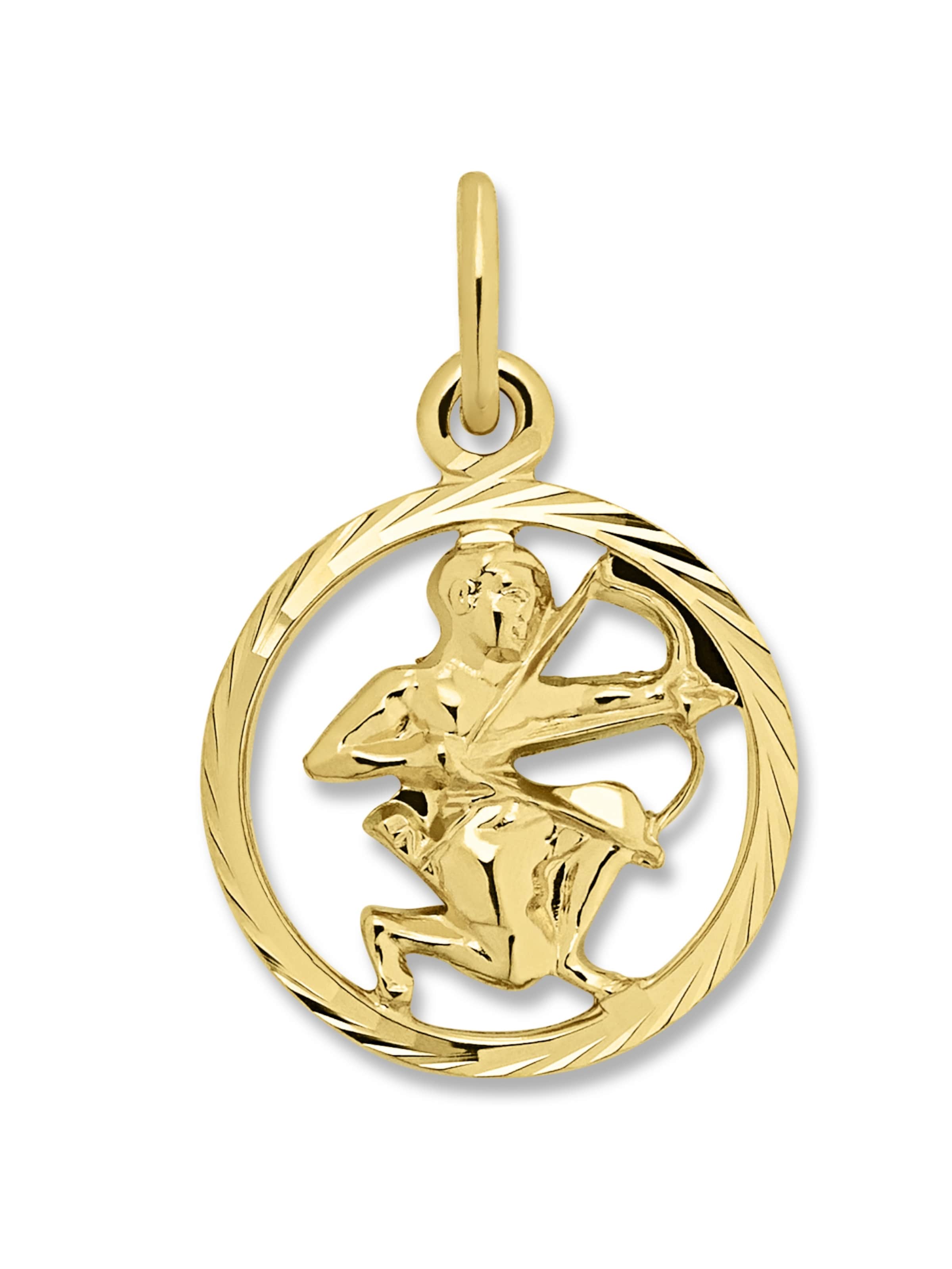 ONE ELEMENT Anhänger 'Schütze' in Gold: Vorderseite