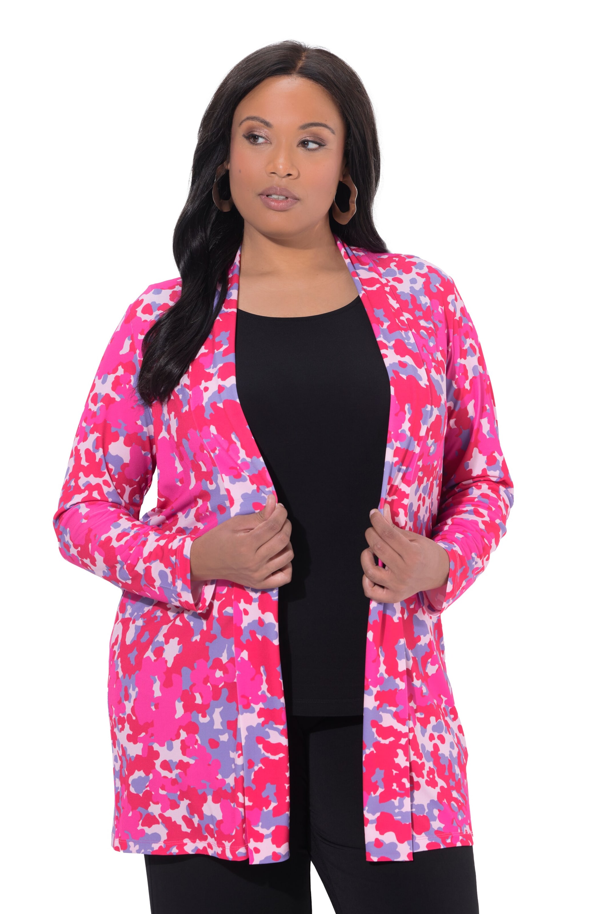 Ulla Popken Tussenjas in Roze: voorkant