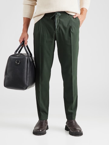 SELECTED HOMME Regular Pleated Pants 'SLHLeroy' in Green: front