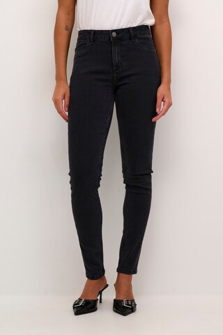 Slimfit Jeans 'Aurine' de la Kaffe pe negru: față