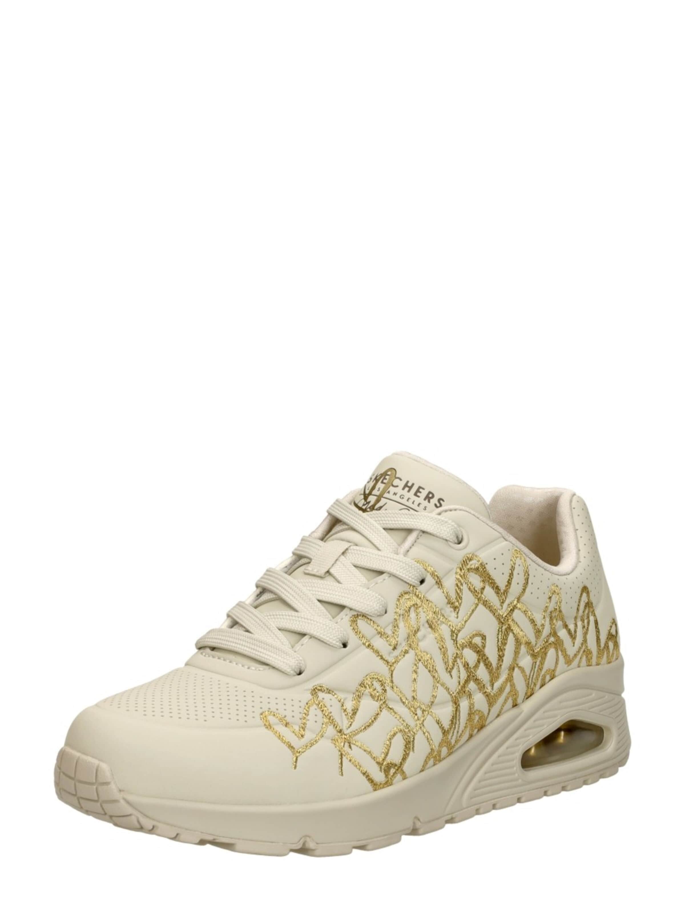 SKECHERS Sneakers laag 'Uno-Golden Heart' in Beige: voorkant