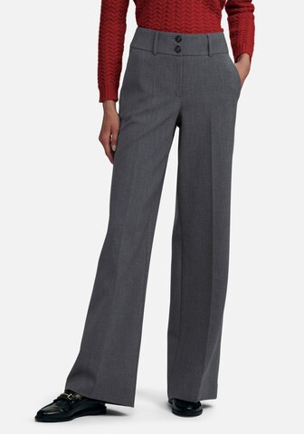 Fadenmeister Berlin Wide leg Pleated Pants in Grey: front