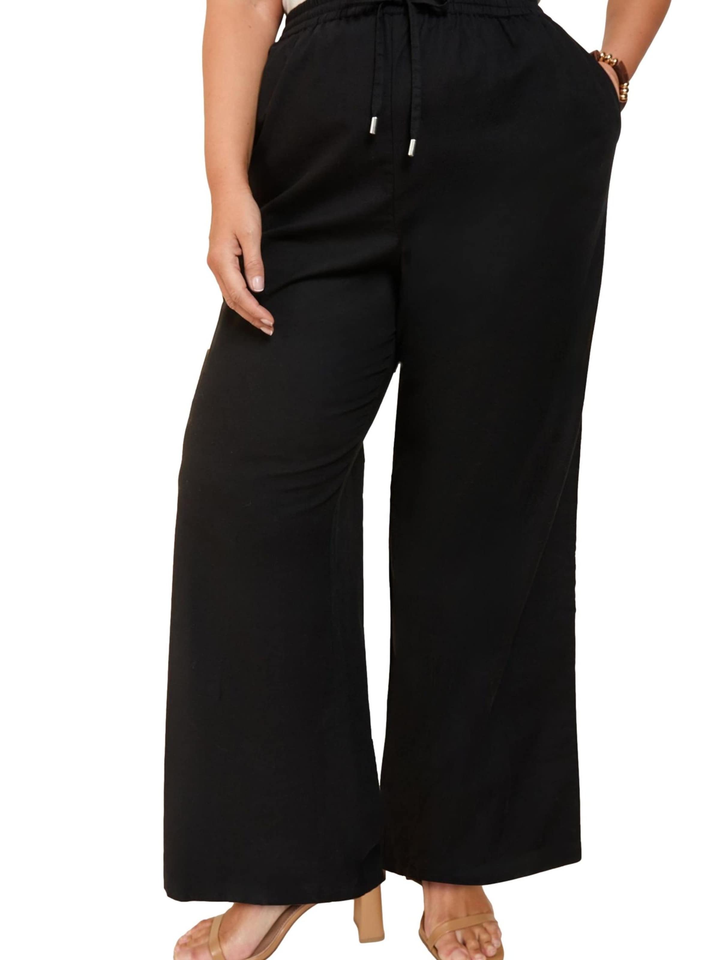 Wide Leg Pantalon Friends Like These en noir : devant