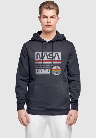 Merchcode Sweatshirt 'NASA - 1981' in Blau: predná strana