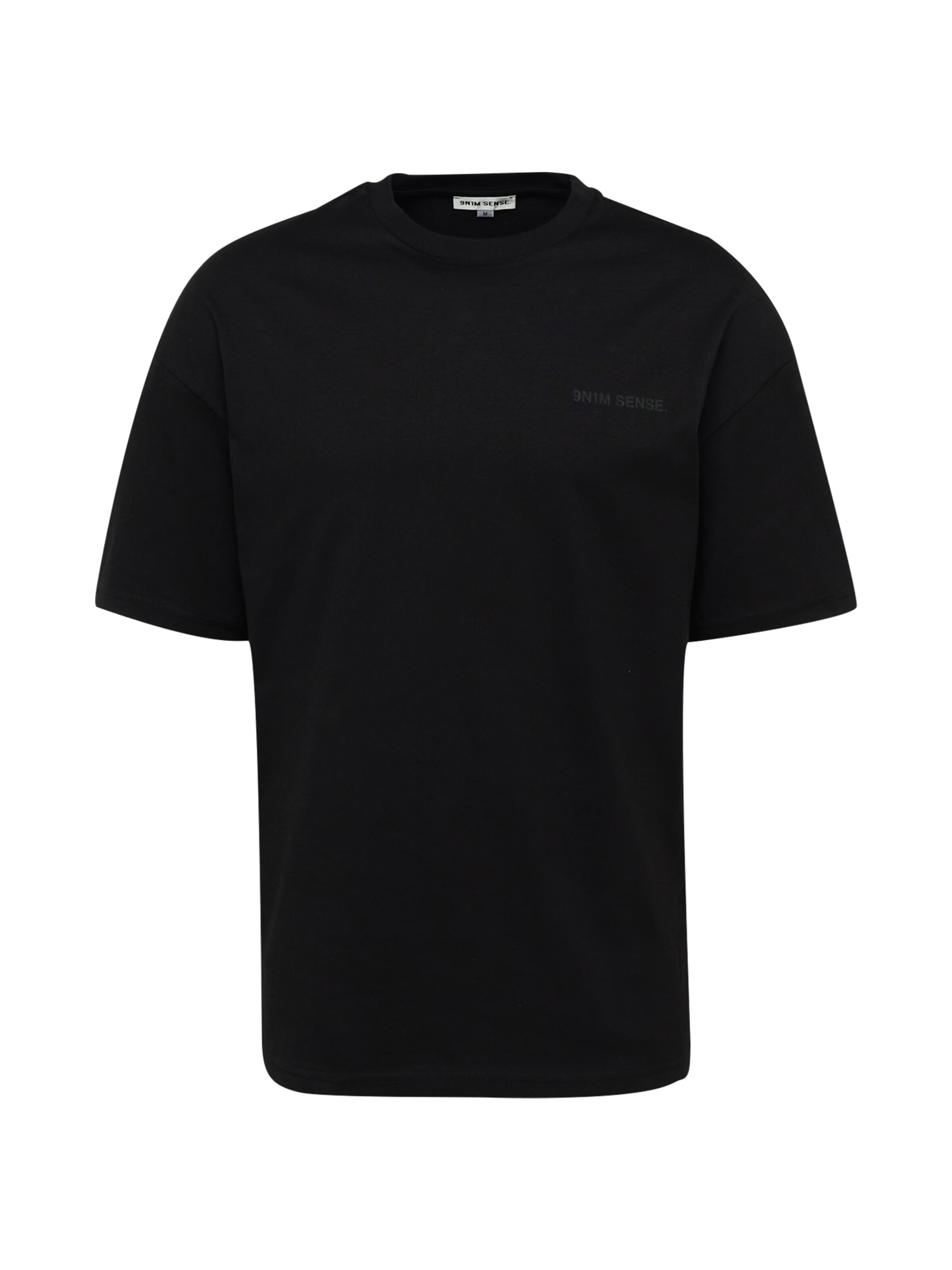 9N1M SENSE T-Shirt in Schwarz: Vorderseite